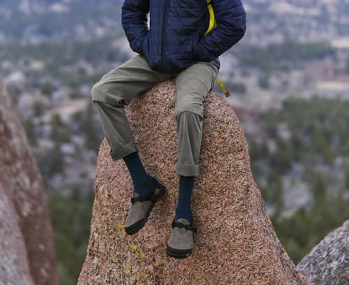 lifestyle image of Nubuck Leather Mountain Clog