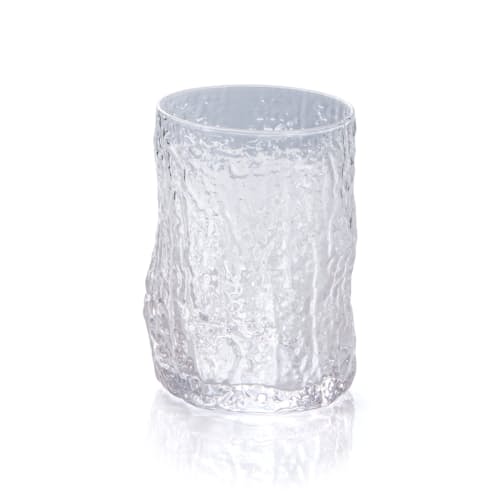 laydown image of Japanese Handcrafted Chamvin Edo Kiriko Whiskey Glass