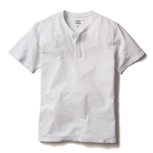 laydown image of Short Sleeve Slub Henley