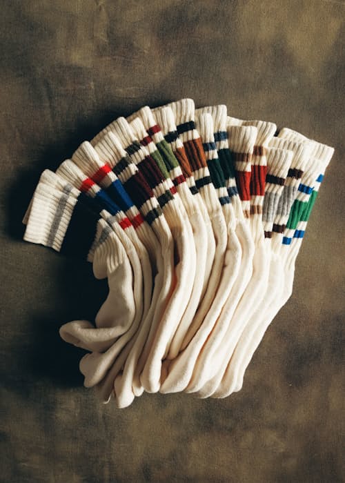lifestyle image of The Retro Stripe Socks