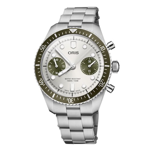laydown image of Divers Sixty-Five Chronograph