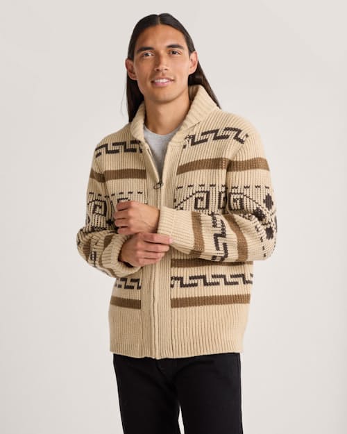 on model image of The Original Westerley Sweater