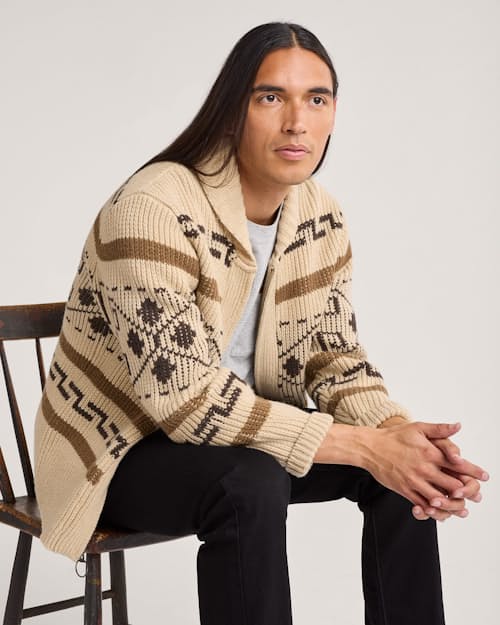 on model image of The Original Westerley Sweater