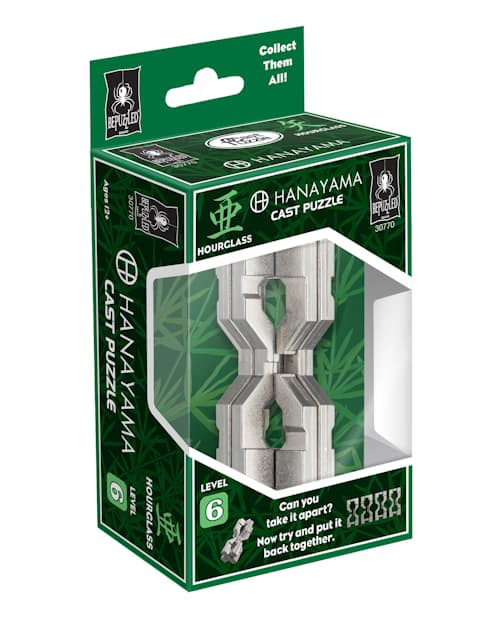 laydown image of Hourglass Brain Teaser Puzzle
