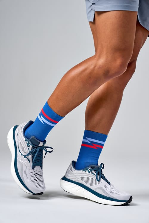 on model image of Elite Light Cushion Mini Crew Socks