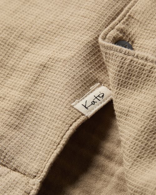 laydown detail image of The Wrench Waffle Camp Shirt