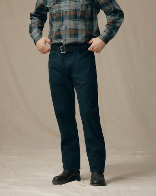 on model image of Dry Tin 5-Pocket Pants