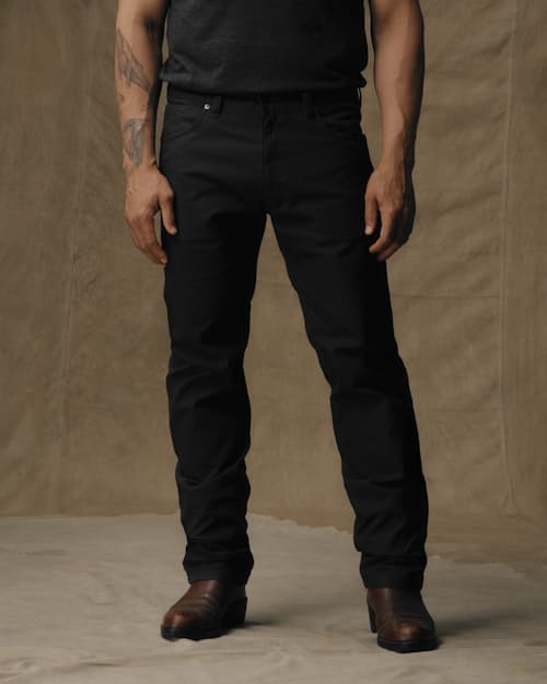 on model image of Dry Tin 5-Pocket Pants
