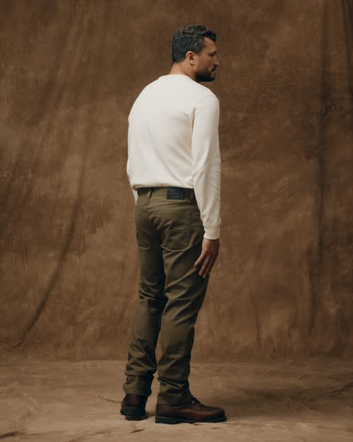 on model image of Dry Tin 5-Pocket Pants