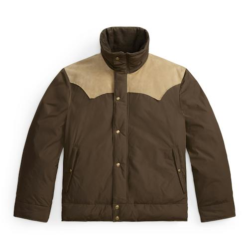 laydown image of Cowhide Moose Jacket