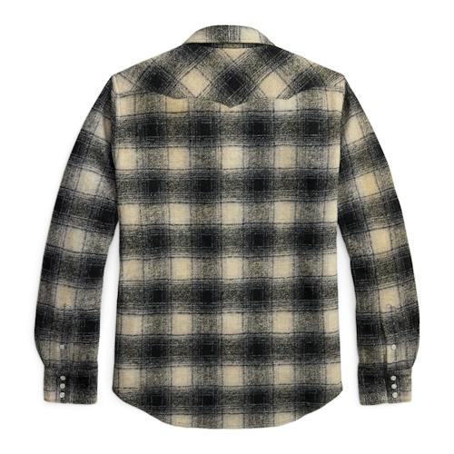 laydown image of Jacquard Western Overshirt
