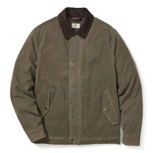 laydown image of Weston Wax Canvas Barn Jacket