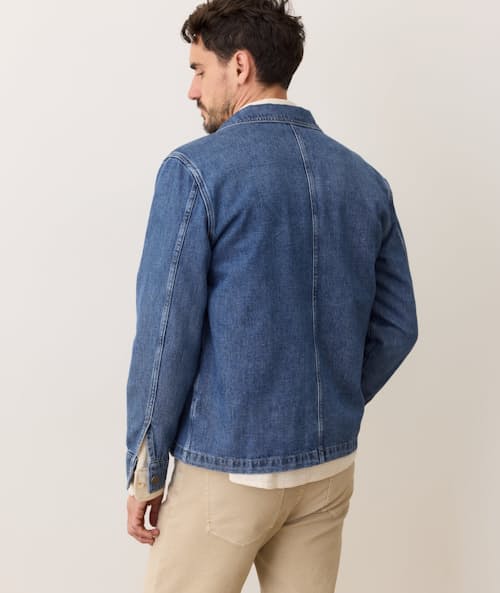 on model image of Patrick Denim Overshirt