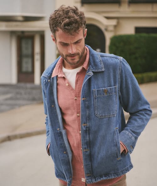 lifestyle image of Patrick Denim Overshirt