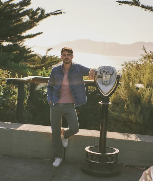 lifestyle image of Patrick Denim Overshirt
