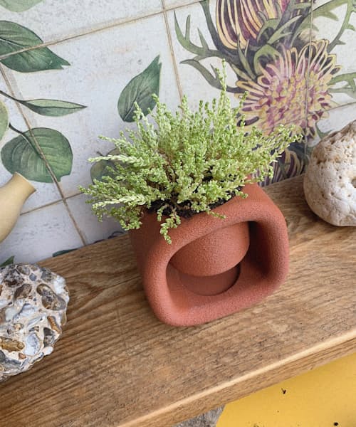 lifestyle image of Kyu Mini Plant Pot