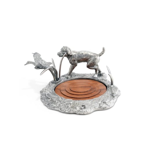 laydown image of Lab & Duck Wine Coaster