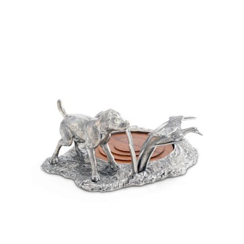laydown image of Lab & Duck Wine Coaster