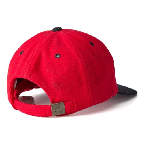 laydown image of Red Wool Fish Hat