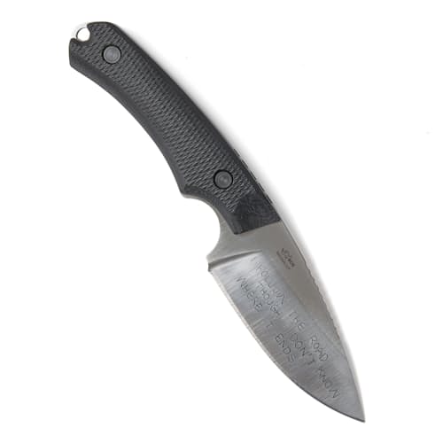 laydown image of I Follow the Road Buck 664 Fixed Blade Knife