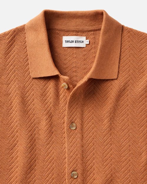 laydown detail image of The Button Down Polo