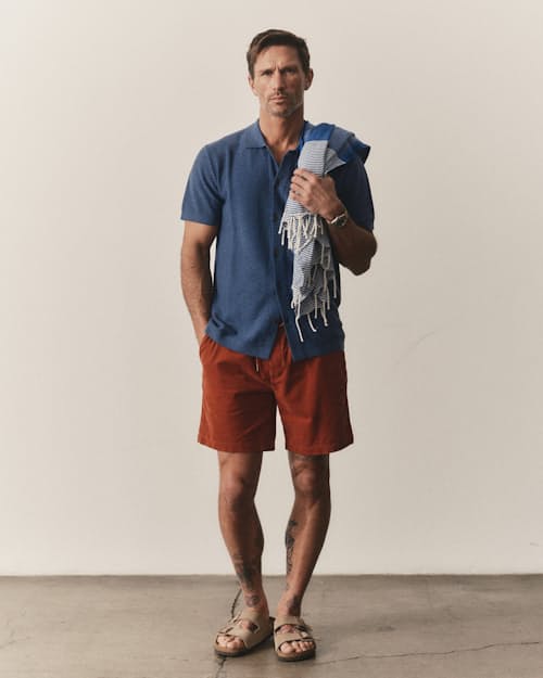 on model image of The Button Down Polo
