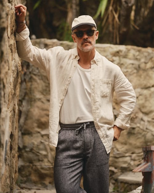 lifestyle image of The Jack Linen Shirt