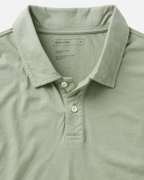laydown detail image of The Cotton Hemp Polo