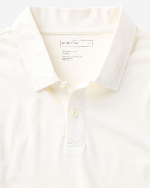 laydown detail image of The Cotton Hemp Polo