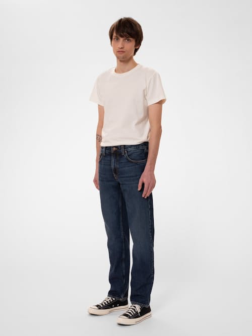 on model image of Gritty Jackson Denim