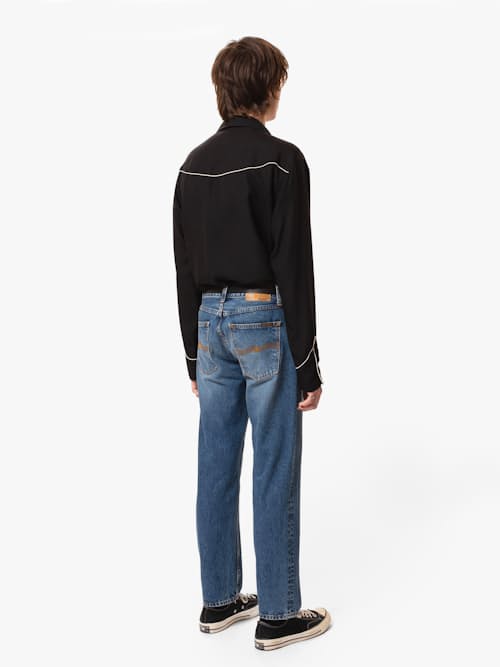 on model image of Gritty Jackson Denim