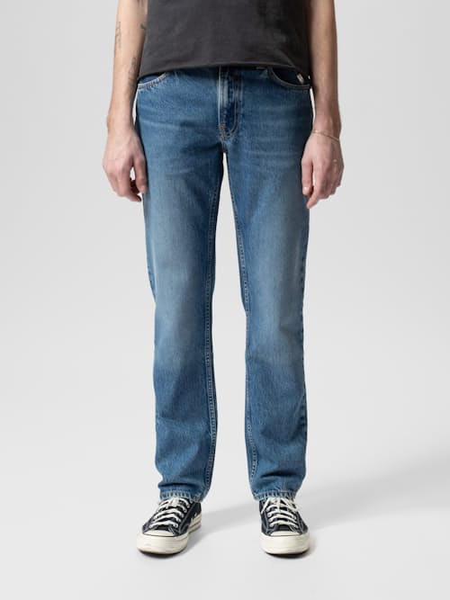 on model image of Gritty Jackson Denim
