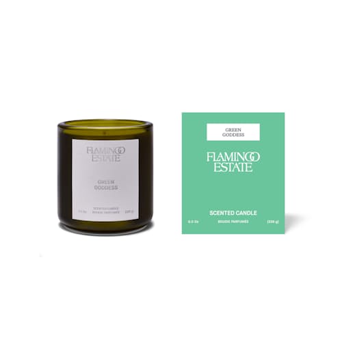 laydown image of Green Goddess Candle