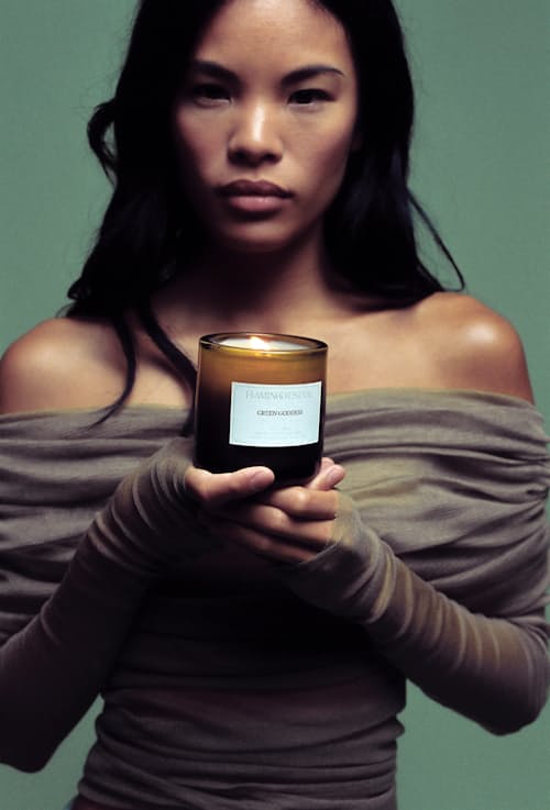 lifestyle image of Green Goddess Candle