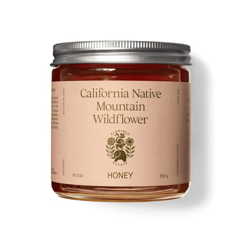 laydown image of California Native Mountain Wildflower Honey