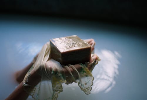 lifestyle image of Green Goddess Soap Brick