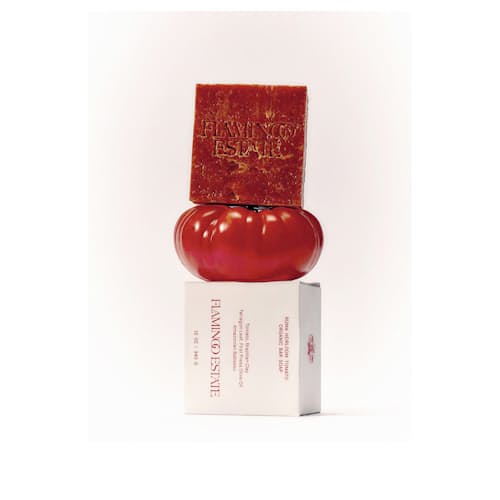 laydown image of Heirloom Tomato Soap Brick