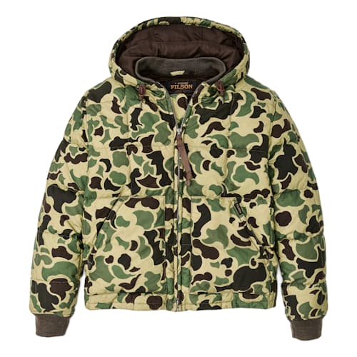 laydown image of Waxed Down Jacket