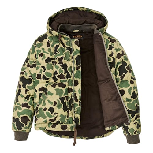 laydown image of Waxed Down Jacket
