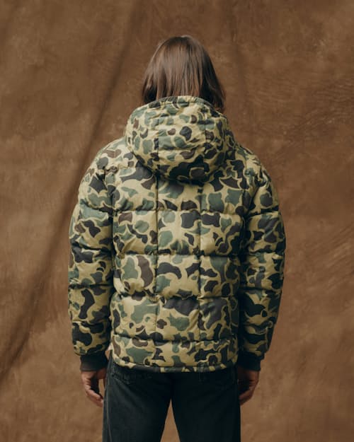 on model image of Waxed Down Jacket