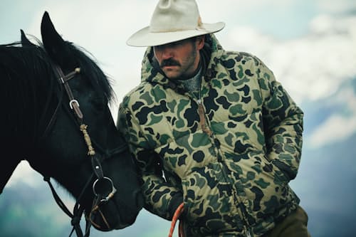lifestyle image of Waxed Down Jacket