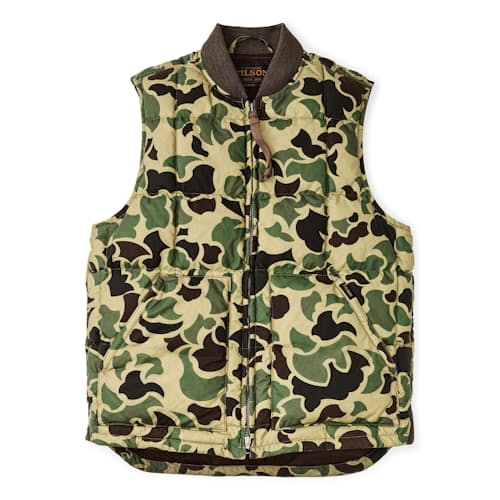 laydown image of Waxed Down Vest