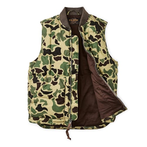 laydown image of Waxed Down Vest