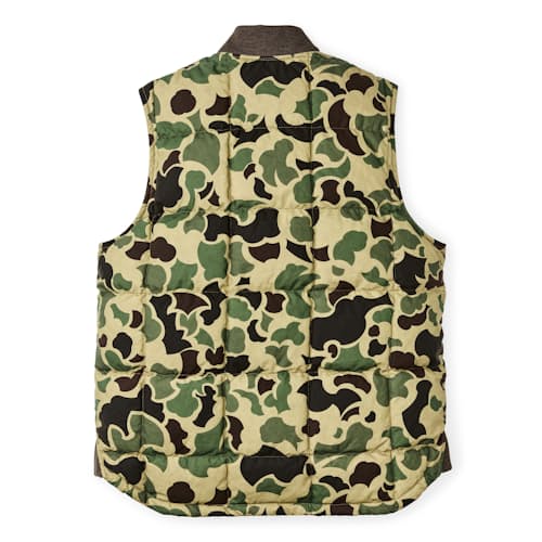 laydown image of Waxed Down Vest