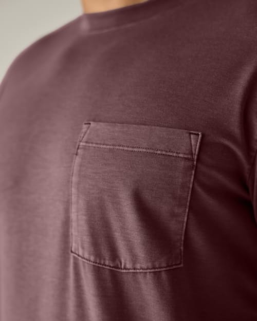 on model image of PatinaTech Long Sleeve T-Shirt