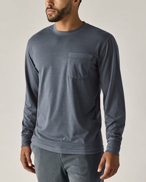 on model image of PatinaTech Long Sleeve T-Shirt