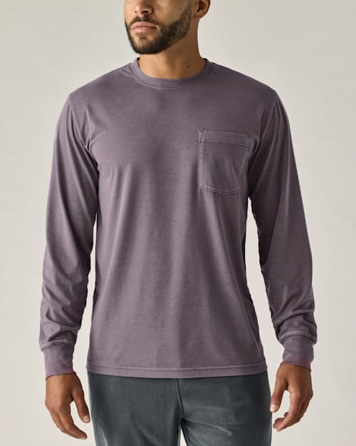 on model image of PatinaTech Long Sleeve T-Shirt