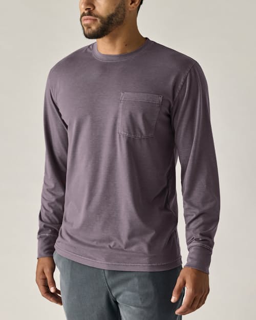 on model image of PatinaTech Long Sleeve T-Shirt