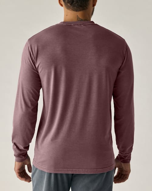 on model image of PatinaTech Long Sleeve T-Shirt