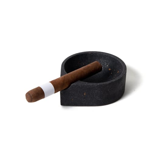 laydown image of Concrete Cigar Ashtray